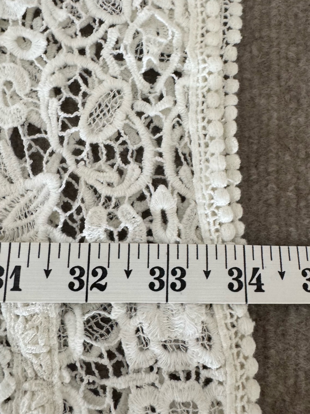 Johnny Was Bohemian Lace Poncho Top Floral Crochet Cream/Ivory Scalloped Hem OS - Picture 9 of 13